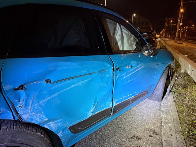 Bild von dem Unfallfahrzeug in Buchs