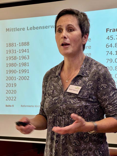 Sibylle Freiermuth referierte. Foto: Fritz Imhof